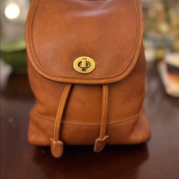 ๐ค VINTAGE COACH LEATHER DAYPACK BRITISH TAN! - Picture 6 of 14